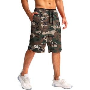 imageG Gradual Mens Basketball Shorts with Zipper Pockets Lightweight Quick Dry 11quot Long Shorts for Men Athletic GymGreen Camo
