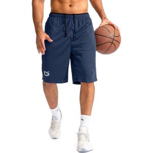 imageG Gradual Mens Basketball Shorts with Zipper Pockets Lightweight Quick Dry 11quot Long Shorts for Men Athletic GymNavy