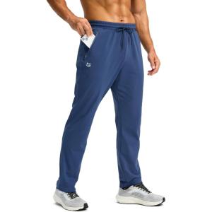 imageG Gradual Mens Fleece Lined Winter Pants with 3 Zipper Pockets Warm Athletic Joggers Workout Running Sweatpants for MenBlue
