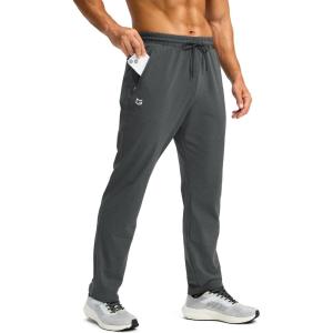 imageG Gradual Mens Fleece Lined Winter Pants with 3 Zipper Pockets Warm Athletic Joggers Workout Running Sweatpants for MenCharcoal