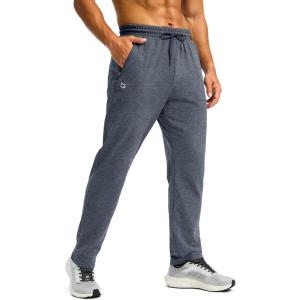 imageG Gradual Mens Fleece Lined Winter Pants with 3 Zipper Pockets Warm Athletic Joggers Workout Running Sweatpants for MenHeather Dusty Blue