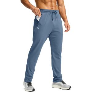 imageG Gradual Mens Fleece Lined Winter Pants with 3 Zipper Pockets Warm Athletic Joggers Workout Running Sweatpants for MenSlate Blue