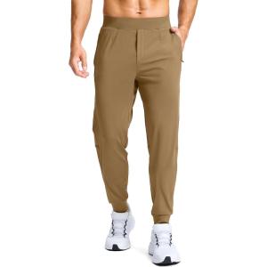 imageG Gradual Mens Golf Joggers Pants with Zipper Pockets Stretch Sweatpants Slim Fit Track Pants Joggers for Men Work RunningDark Khaki