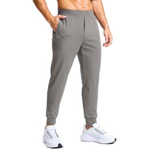 imageG Gradual Mens Golf Joggers Pants with Zipper Pockets Stretch Sweatpants Slim Fit Track Pants Joggers for Men Work RunningGray