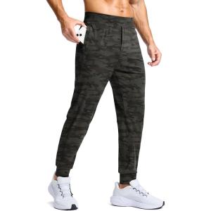 imageG Gradual Mens Golf Joggers Pants with Zipper Pockets Stretch Sweatpants Slim Fit Track Pants Joggers for Men Work RunningGreen Camo