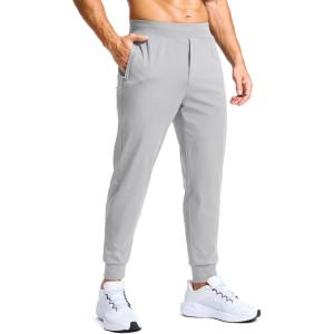 imageG Gradual Mens Golf Joggers Pants with Zipper Pockets Stretch Sweatpants Slim Fit Track Pants Joggers for Men Work RunningGull Gray