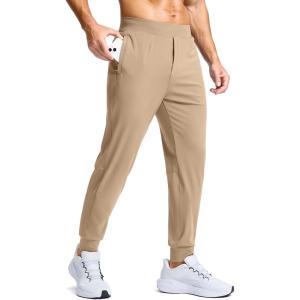 imageG Gradual Mens Golf Joggers Pants with Zipper Pockets Stretch Sweatpants Slim Fit Track Pants Joggers for Men Work RunningKhaki