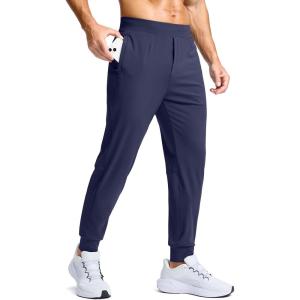 imageG Gradual Mens Golf Joggers Pants with Zipper Pockets Stretch Sweatpants Slim Fit Track Pants Joggers for Men Work RunningNavy