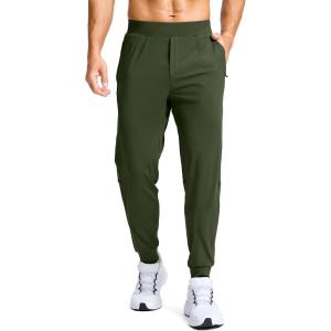 imageG Gradual Mens Golf Joggers Pants with Zipper Pockets Stretch Sweatpants Slim Fit Track Pants Joggers for Men Work RunningOlive