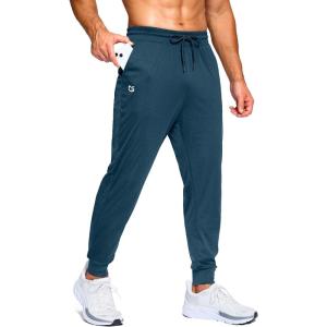 imageG Gradual Mens Joggers Lightweight Athletic Workout Pants with Pockets Stretch Track Running Sweatpants for Men Gym SportsHeathered Cobalt Blue