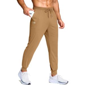 imageG Gradual Mens Joggers Lightweight Athletic Workout Pants with Pockets Stretch Track Running Sweatpants for Men Gym SportsKhaki Sand