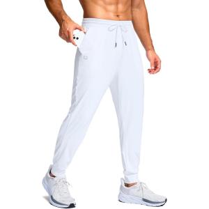 imageG Gradual Mens Joggers Lightweight Athletic Workout Pants with Pockets Stretch Track Running Sweatpants for Men Gym SportsWhite