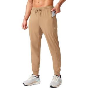 imageG Gradual Mens Joggers Pants with Zipper Pockets Stretch Athletic Sweatpants for Men Workout Jogging RunningDark Khaki