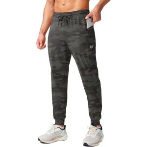 imageG Gradual Mens Joggers Pants with Zipper Pockets Stretch Athletic Sweatpants for Men Workout Jogging RunningGreen Camo