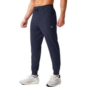 imageG Gradual Mens Joggers Pants with Zipper Pockets Stretch Athletic Sweatpants for Men Workout Jogging RunningNavy