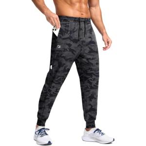 imageG Gradual Mens Joggers with Zipper Pockets Lightweight Athletic Workout Pants Quick Dry Sweatpants for Men Running HikingGrey Camo