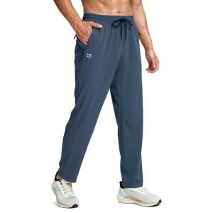 imageG Gradual Mens Lightweight Pants with 3 Zipper Pockets Athletic Workout Sweatpants Quick Dry Running Hiking Pants for MenDark Blue