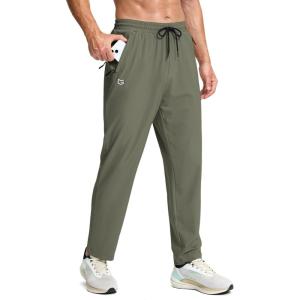 imageG Gradual Mens Lightweight Pants with 3 Zipper Pockets Athletic Workout Sweatpants Quick Dry Running Hiking Pants for MenGrey Sage