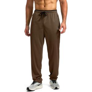 imageG Gradual Mens Sweatpants Mesh Lightweight with Zip Pockets Breathable Quick Dry Athletic Pants for Workout Running02brown