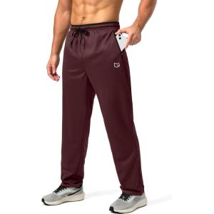 imageG Gradual Mens Sweatpants Mesh Lightweight with Zip Pockets Breathable Quick Dry Athletic Pants for Workout Running02dark Red