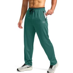 imageG Gradual Mens Sweatpants Mesh Lightweight with Zip Pockets Breathable Quick Dry Athletic Pants for Workout Running02green