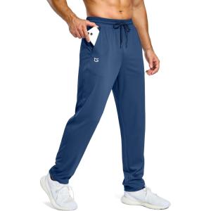 imageG Gradual Mens Sweatpants with Pockets Lightweight Workout Athletic Track Pants Stretch Gym Running Jogging Joggers for MenDark Blue