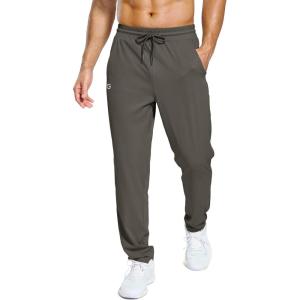 imageG Gradual Mens Sweatpants with Pockets Lightweight Workout Athletic Track Pants Stretch Gym Running Jogging Joggers for MenGrayish Brown