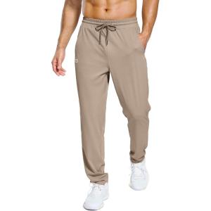 imageG Gradual Mens Sweatpants with Pockets Lightweight Workout Athletic Track Pants Stretch Gym Running Jogging Joggers for MenKhaki