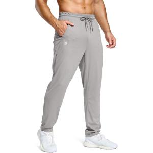 imageG Gradual Mens Sweatpants with Pockets Lightweight Workout Athletic Track Pants Stretch Gym Running Jogging Joggers for MenLight Grey