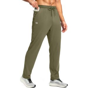 imageG Gradual Mens Sweatpants with Zipper Pocket Workout Athletic Track Pants Stretch Tapered Joggers for Gym Running JoggingGrey Eucalyptus