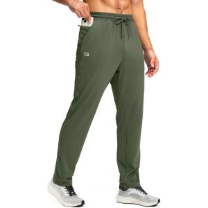 imageG Gradual Mens Sweatpants with Zipper Pocket Workout Athletic Track Pants Stretch Tapered Joggers for Gym Running JoggingSage