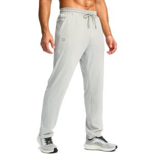 imageG Gradual Mens Sweatpants with Zipper Pocket Workout Athletic Track Pants Stretch Tapered Joggers for Gym Running JoggingSilver Drop
