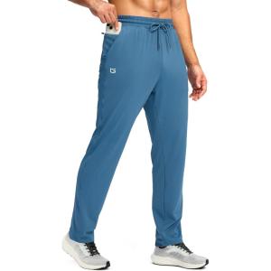 imageG Gradual Mens Sweatpants with Zipper Pocket Workout Athletic Track Pants Stretch Tapered Joggers for Gym Running JoggingSlate Blue