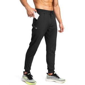 imageG Gradual Mens Sweatpants with Zipper Pockets Athletic Pants Traning Track Pants Joggers for Men Soccer Running WorkoutBlack