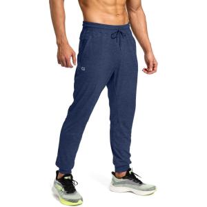 imageG Gradual Mens Sweatpants with Zipper Pockets Athletic Pants Traning Track Pants Joggers for Men Soccer Running WorkoutC Heathered Academy Blue