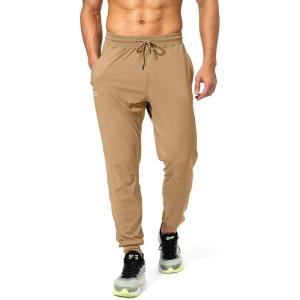 imageG Gradual Mens Sweatpants with Zipper Pockets Athletic Pants Traning Track Pants Joggers for Men Soccer Running WorkoutDark Khaki