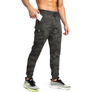 imageG Gradual Mens Sweatpants with Zipper Pockets Athletic Pants Traning Track Pants Joggers for Men Soccer Running WorkoutGreen Camo