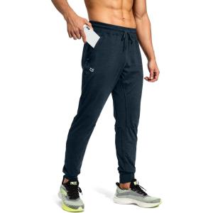 imageG Gradual Mens Sweatpants with Zipper Pockets Athletic Pants Traning Track Pants Joggers for Men Soccer Running WorkoutHeathered Cobalt Blue