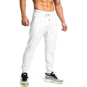 imageG Gradual Mens Sweatpants with Zipper Pockets Athletic Pants Traning Track Pants Joggers for Men Soccer Running WorkoutWhite