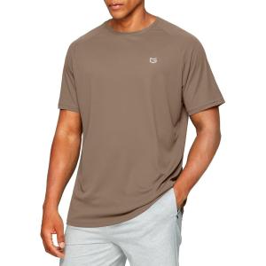 imageG Gradual Mens Workout Quick Dry TShirts Short Sleeve Lightweight Cooling Gym Shirts Tee for Running Beach Hiking1 Pack Brown