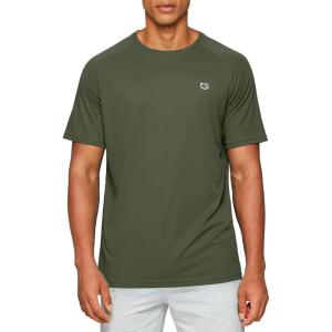 imageG Gradual Mens Workout Quick Dry TShirts Short Sleeve Lightweight Cooling Gym Shirts Tee for Running Beach Hiking1 Pack Dark Green
