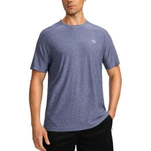 imageG Gradual Mens Workout Quick Dry TShirts Short Sleeve Lightweight Cooling Gym Shirts Tee for Running Beach Hiking1 Pack Heather Blue