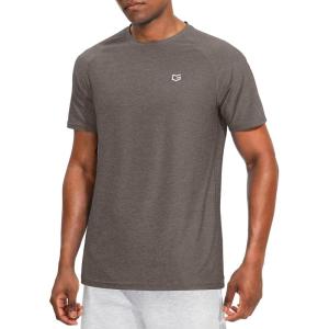 imageG Gradual Mens Workout Quick Dry TShirts Short Sleeve Lightweight Cooling Gym Shirts Tee for Running Beach Hiking1 Pack Heather Brown