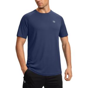 imageG Gradual Mens Workout Quick Dry TShirts Short Sleeve Lightweight Cooling Gym Shirts Tee for Running Beach Hiking1 Pack Navy