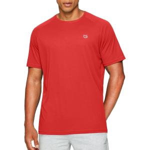 imageG Gradual Mens Workout Quick Dry TShirts Short Sleeve Lightweight Cooling Gym Shirts Tee for Running Beach Hiking1 Pack Red