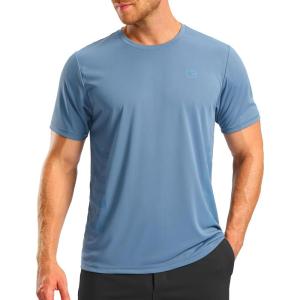 imageG Gradual Mens Workout Shirts Quick Dry Athletic Running TShirts Lightweight Moisture Wicking Short Sleeve Sports Gym TopsDusty Blue