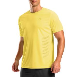 imageG Gradual Mens Workout Shirts Quick Dry Athletic Running TShirts Lightweight Moisture Wicking Short Sleeve Sports Gym TopsYellow
