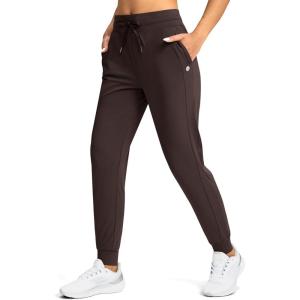 imageG Gradual Womens Joggers Pants with Zipper Pockets High Waisted Athletic Tapered Sweatpants for Women Workout LoungeBrown