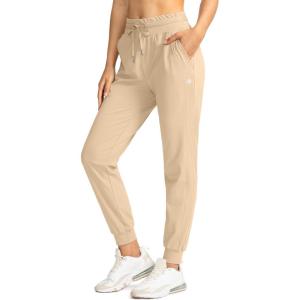 imageG Gradual Womens Joggers Pants with Zipper Pockets High Waisted Athletic Tapered Sweatpants for Women Workout LoungeKhaki