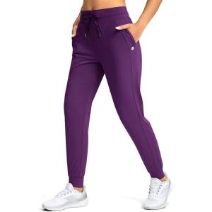 imageG Gradual Womens Joggers Pants with Zipper Pockets High Waisted Athletic Tapered Sweatpants for Women Workout LoungePurple